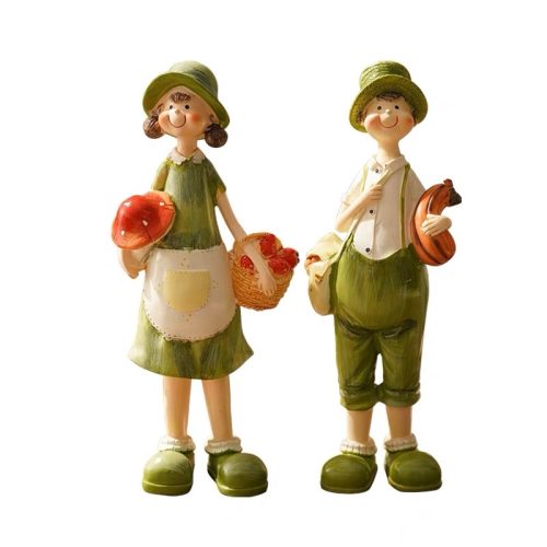 Cặp Búp Bê nông dân hái nấm - Image 2