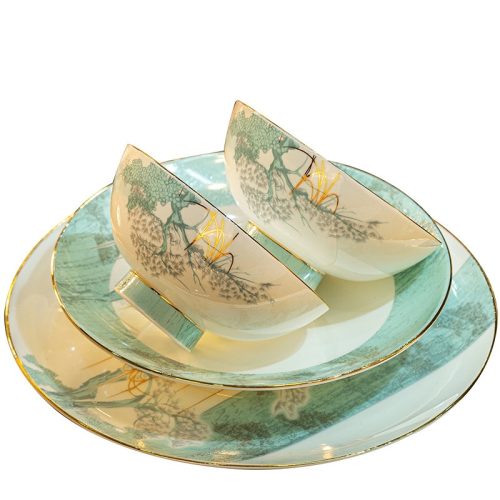Bộ bát sứ xương 60 chi tiết-họa tiết Cây Bách Xanh - Image 5