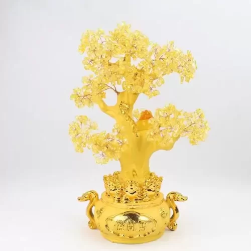 Cây Thần Tài phong thuỷ đá thạch anh, cây cầu tài lộc