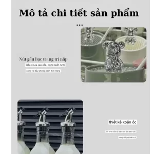 Bộ gia vị Bắc Âu Gấu bạc hồng trắng