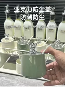 Bộ gia vị Bắc Âu Gấu bạc hồng trắng