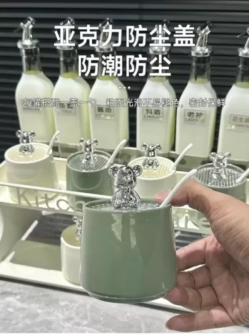 Bộ gia vị Bắc Âu Gấu bạc hồng trắng