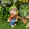 Tượng cậu bé decor sân vườn, tượng cậu bé decor ngộ nghĩnh, tượng cậu bé dễ thương decor