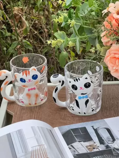 CỐC THUỶ TINH CON MÈO DỄ THƯƠNG