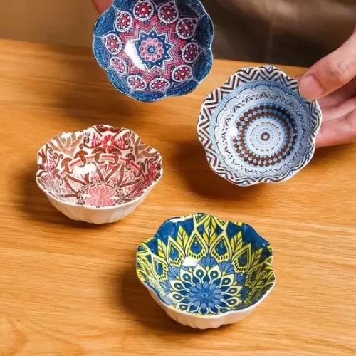BÁT ĐỰNG GIA VỊ THỔ CẨM PHONG CÁCH NHẬT BẢN| Bát đựng đồ ăn nhẹ
