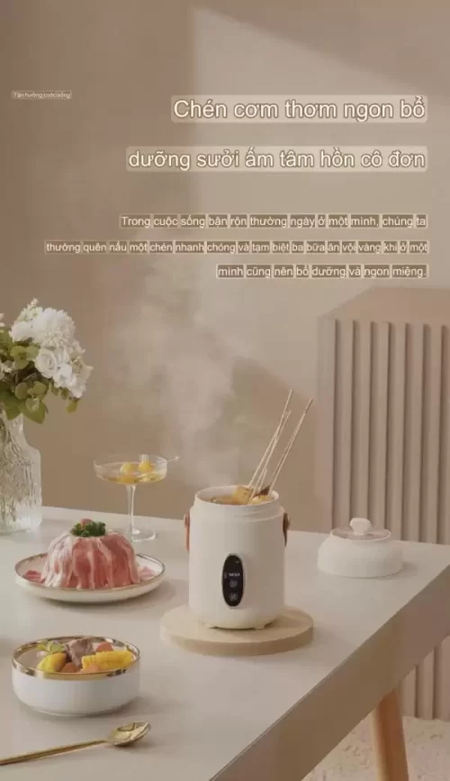 Nồi hầm điện bảo quản sức khỏe di động, cốc hầm hâm nóng bằng điện, nồi cháo mini văn phòng nhỏ, cốc cháo SUNCHANCE