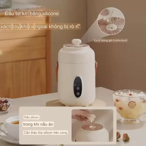 Nồi hầm điện bảo quản sức khỏe di động, cốc hầm hâm nóng bằng điện, nồi cháo mini văn phòng nhỏ, cốc cháo SUNCHANCE