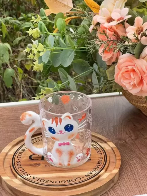 CỐC THUỶ TINH CON MÈO DỄ THƯƠNG