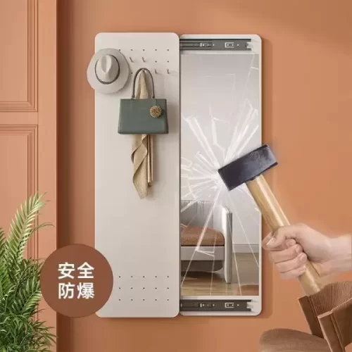 Gương thay đồ đẩy và kéo để đóng gương ,ẩn trên tường , gương treo thay đồ lối vào