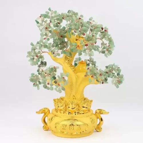 Cây Thần Tài phong thuỷ đá thạch anh, cây cầu tài lộc