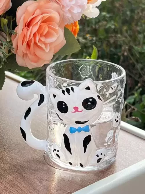 CỐC THUỶ TINH CON MÈO DỄ THƯƠNG