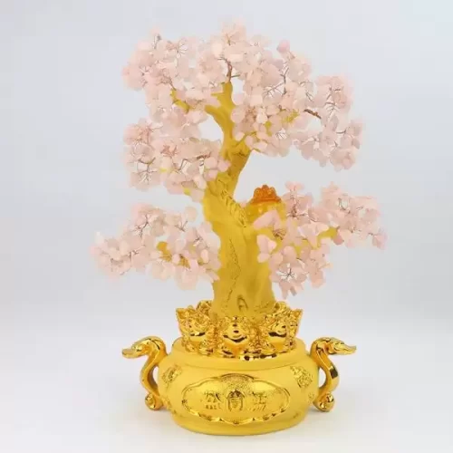 Cây Thần Tài phong thuỷ đá thạch anh, cây cầu tài lộc