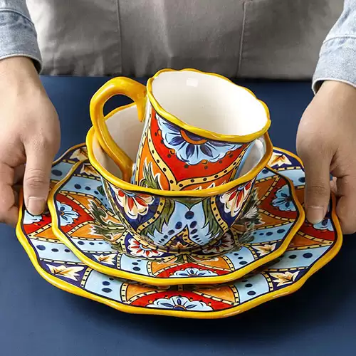 Bộ đồ ăn thổ cẩm Pháp