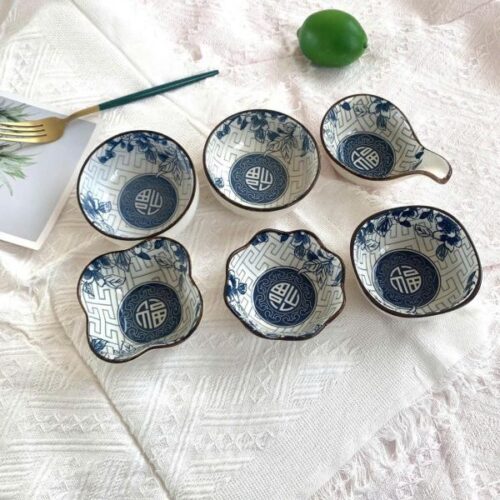 Bát chấm chữ hỉ xanh