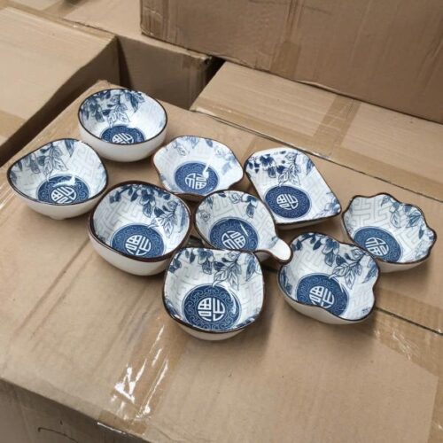 Bát chấm chữ hỉ xanh